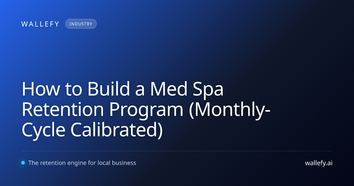 How to Build a Med Spa Retention Program (Monthly-Cycle Calibrated)