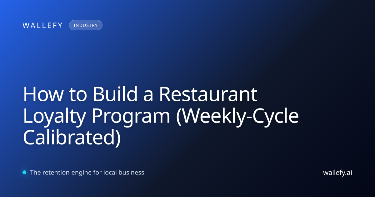 How to Build a Restaurant Loyalty Program (Weekly-Cycle Calibrated)