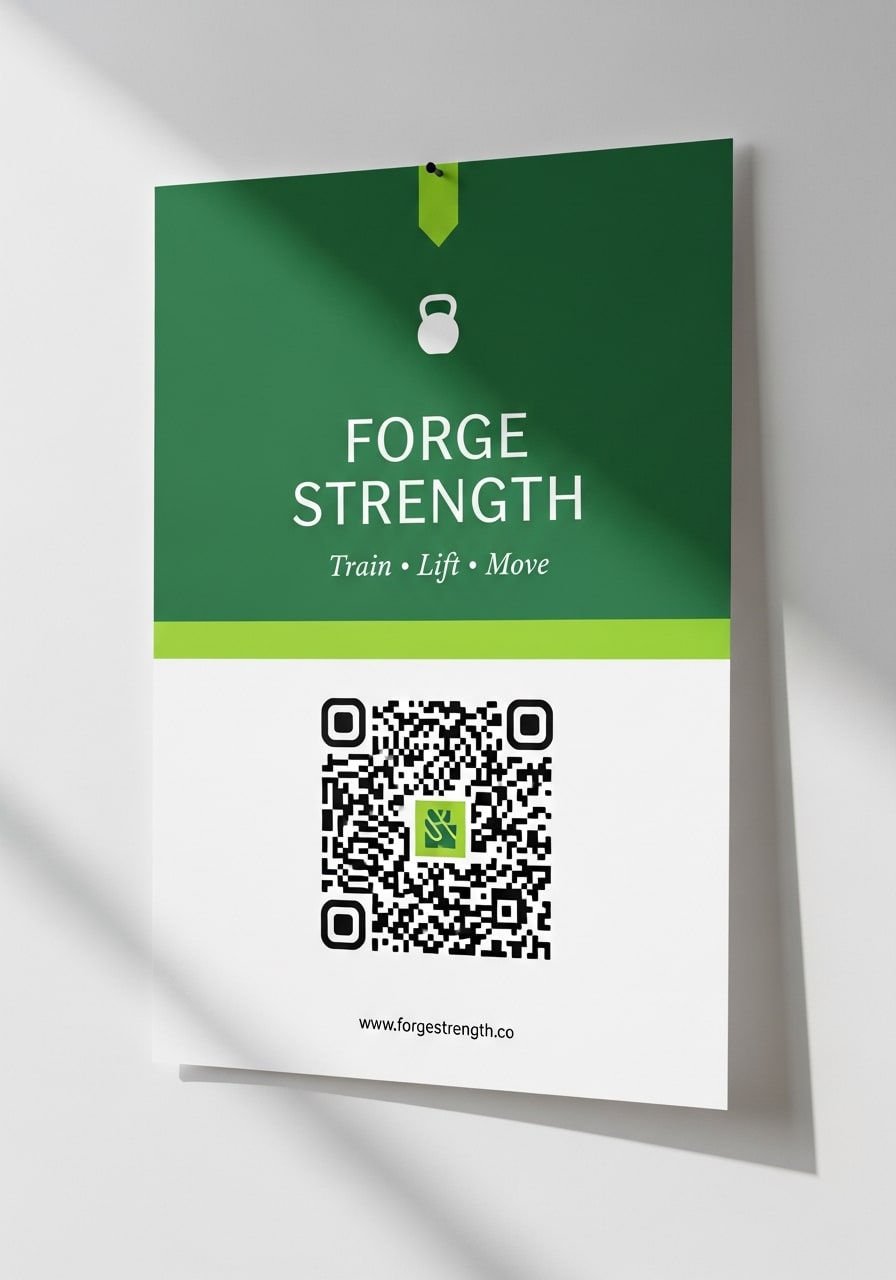 Forge Strength Co on a poster