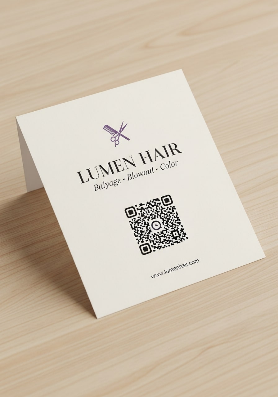 Lumen Hair Studio on a postcard