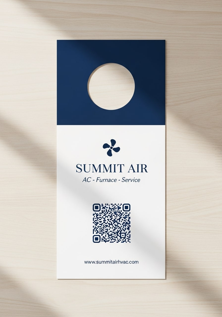 Summit Air HVAC on a door hanger