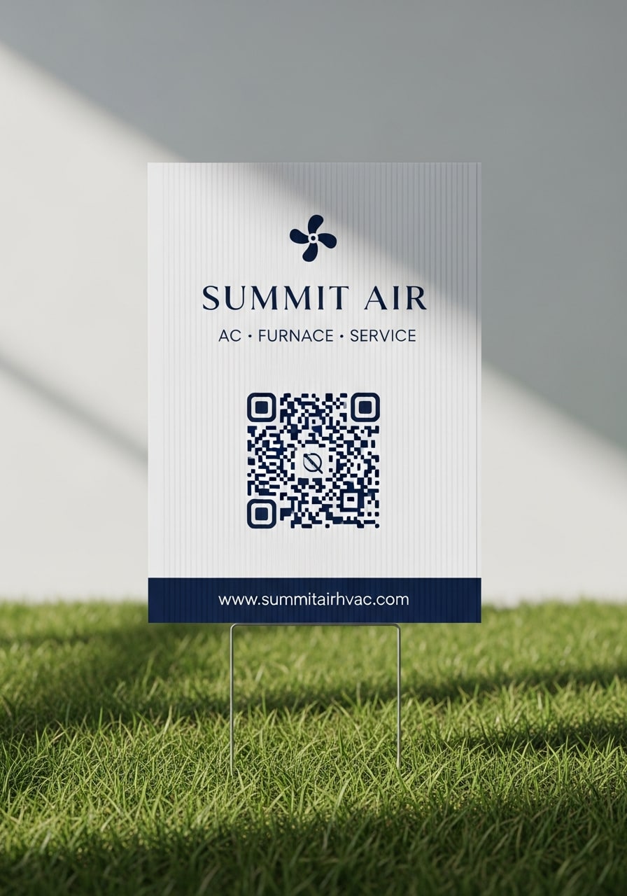 Summit Air HVAC on a yard sign